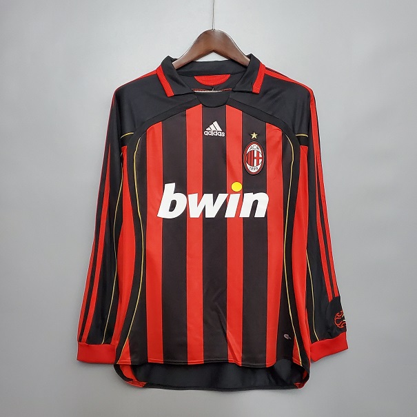 AAA Quality AC Milan 06/07 Home Long Soccer Jersey